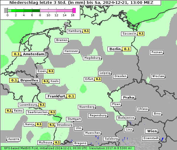 Niederschlag, 21. 12. 2024