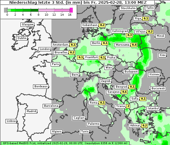 Niederschlag, 28. 2. 2025