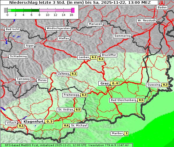 Niederschlag, 22. 11. 2025