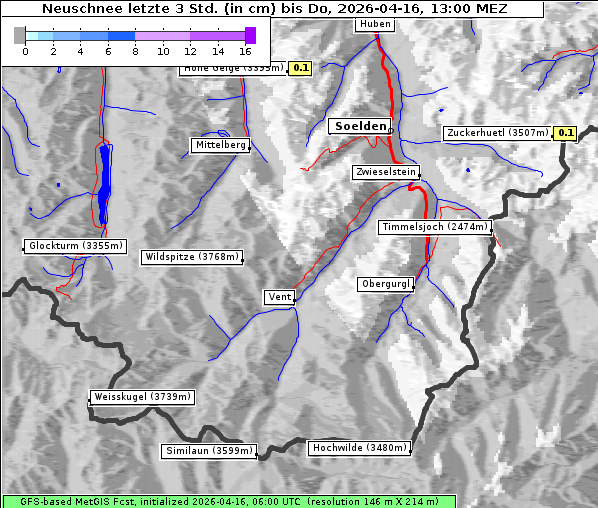 Neuschnee, 16. 4. 2026
