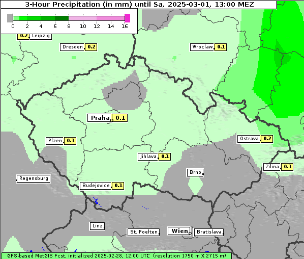Niederschlag, 1. 3. 2025