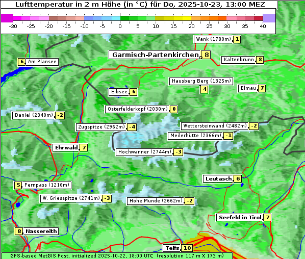 Temperatur, 23. 10. 2025