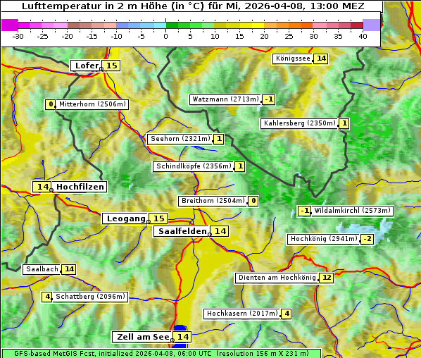 Temperatur, 8. 4. 2026