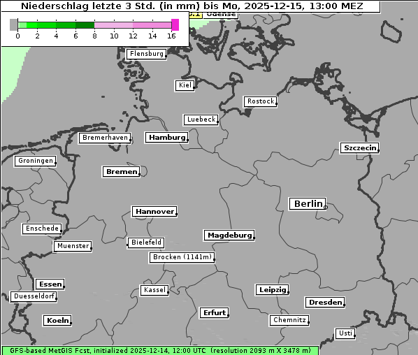Niederschlag, 15. 12. 2025