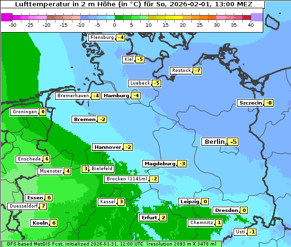 Temperatur, 1. 2. 2026