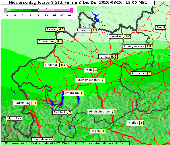 Niederschlag, 26. 3. 2026