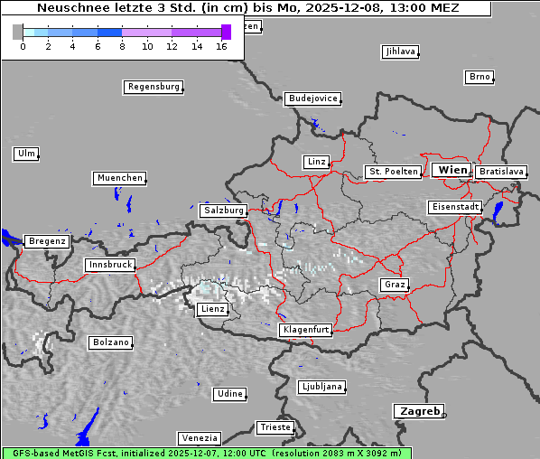 Neuschnee, 8. 12. 2025