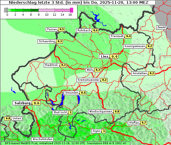 Niederschlag, 20. 11. 2025