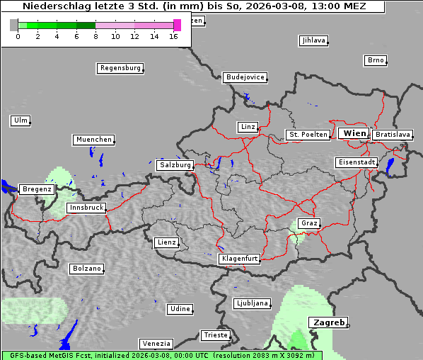 Niederschlag, 8. 3. 2026