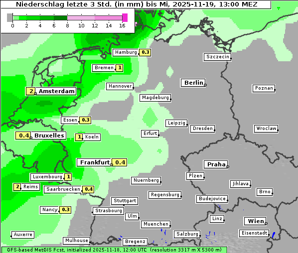 Niederschlag, 19. 11. 2025