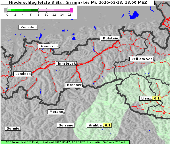 Niederschlag, 18. 3. 2026