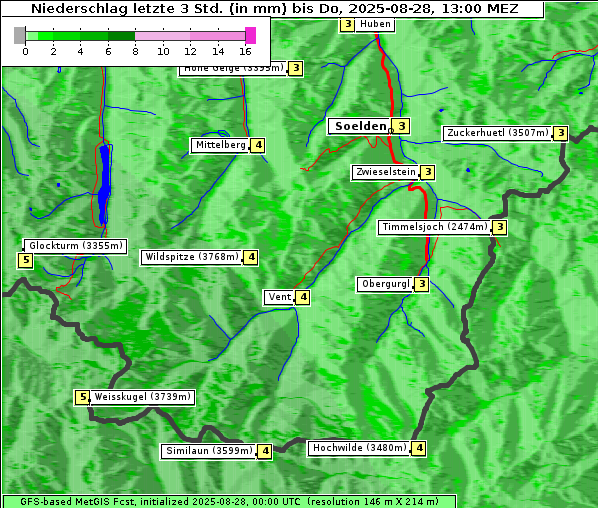 Niederschlag, 28. 8. 2025