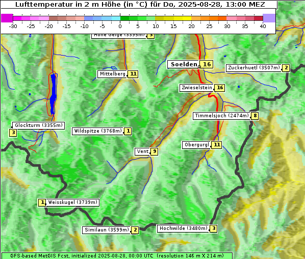 Temperatur, 28. 8. 2025