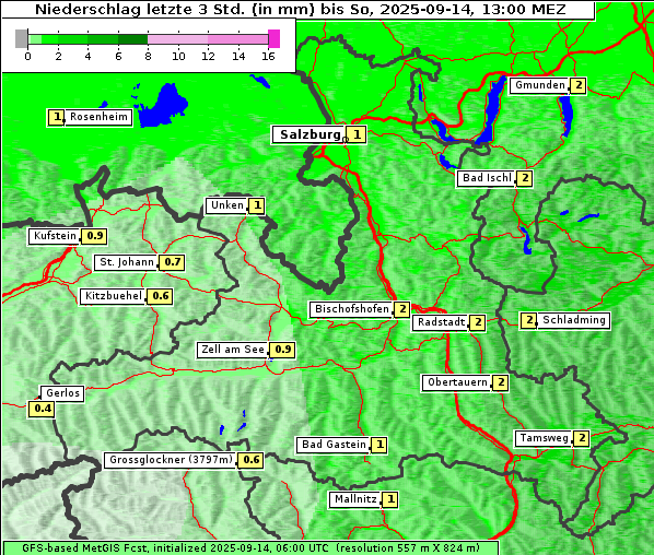 Niederschlag, 14. 9. 2025