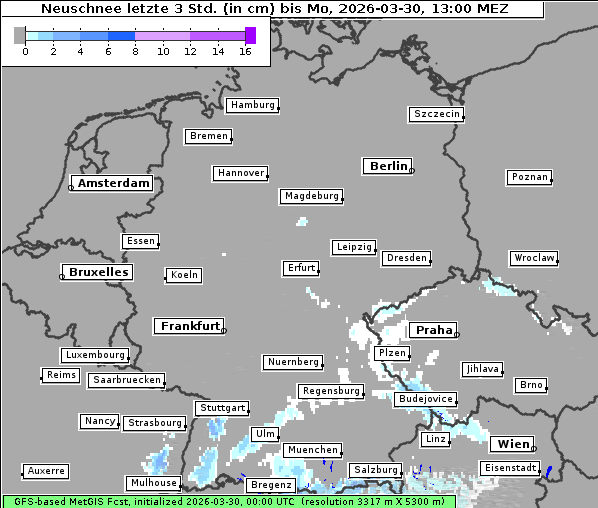 Neuschnee, 30. 3. 2026