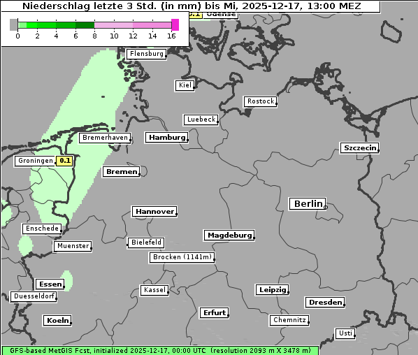 Niederschlag, 17. 12. 2025