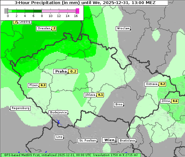 Niederschlag, 31. 12. 2025