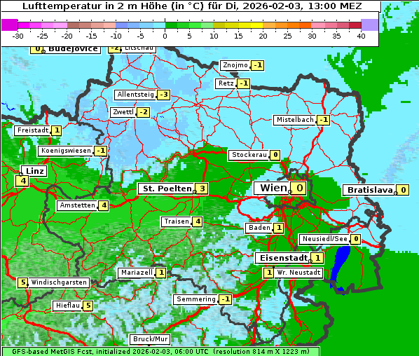Temperatur, 3. 2. 2026