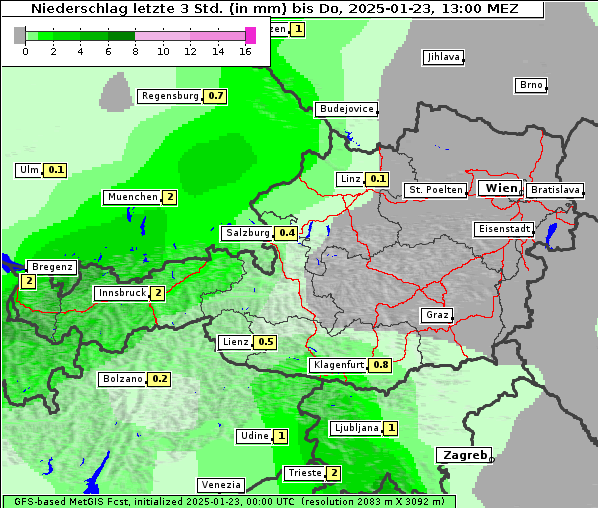 Niederschlag, 23. 1. 2025