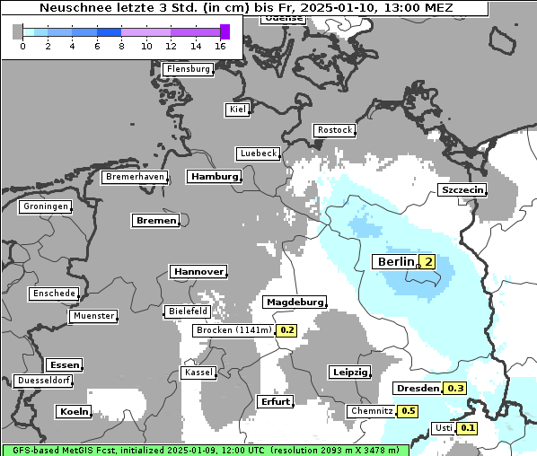 Neuschnee, 10. 1. 2025