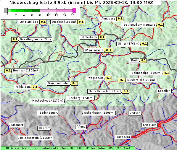 Niederschlag, 18. 2. 2026