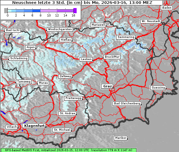 Neuschnee, 16. 3. 2026