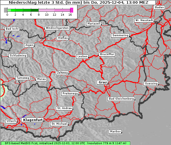 Niederschlag, 4. 12. 2025