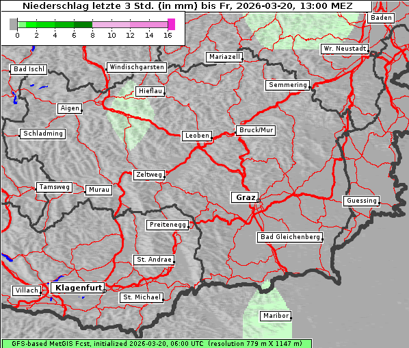Niederschlag, 20. 3. 2026