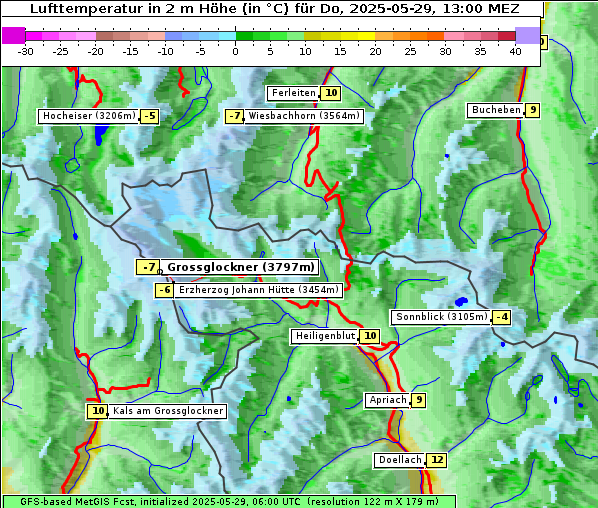 Temperatur, 29. 5. 2025