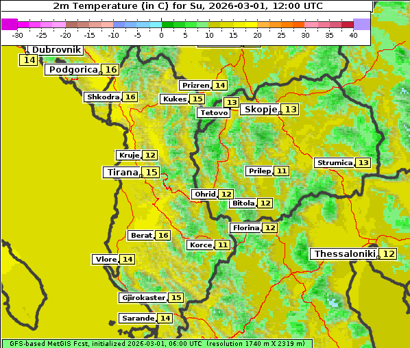 Temperatur, 1. 3. 2026