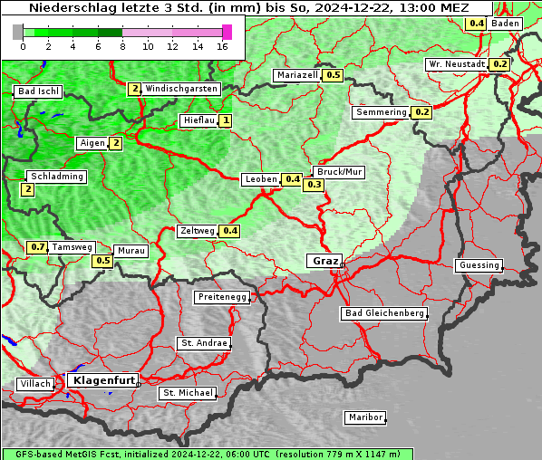 Niederschlag, 22. 12. 2024