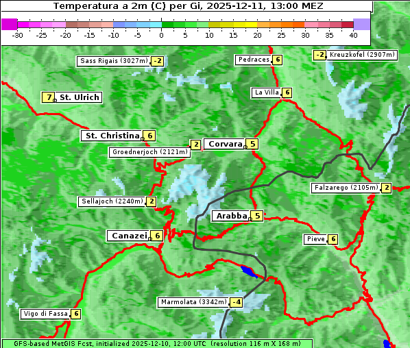 Temperatur, 11. 12. 2025