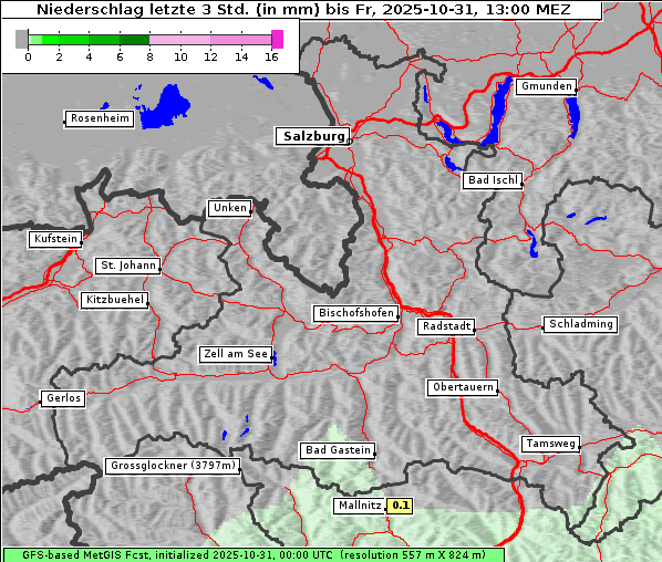 Niederschlag, 31. 10. 2025