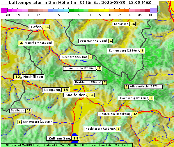 Temperatur, 30. 8. 2025