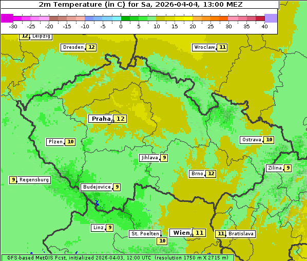 Temperatur, 4. 4. 2026