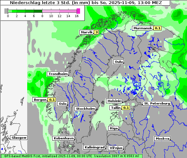 Niederschlag, 9. 11. 2025