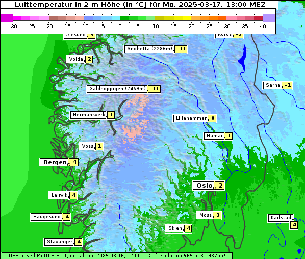 Temperatur, 17. 3. 2025