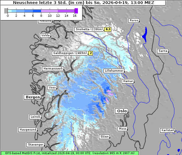 Neuschnee, 19. 4. 2026