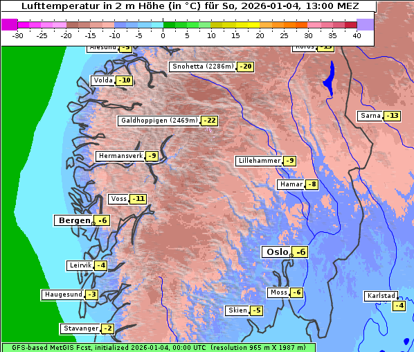 Temperatur, 4. 1. 2026