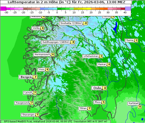 Temperatur, 6. 3. 2026