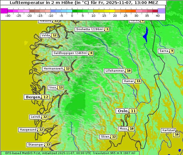 Temperatur, 7. 11. 2025