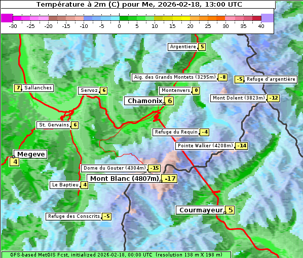 Temperatur, 18. 2. 2026