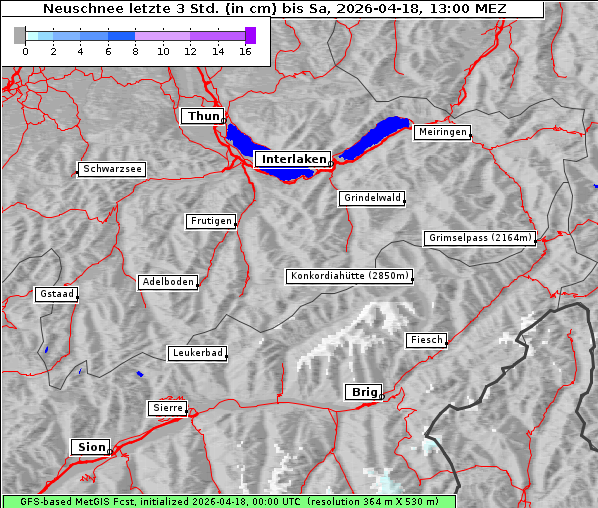 Neuschnee, 18. 4. 2026
