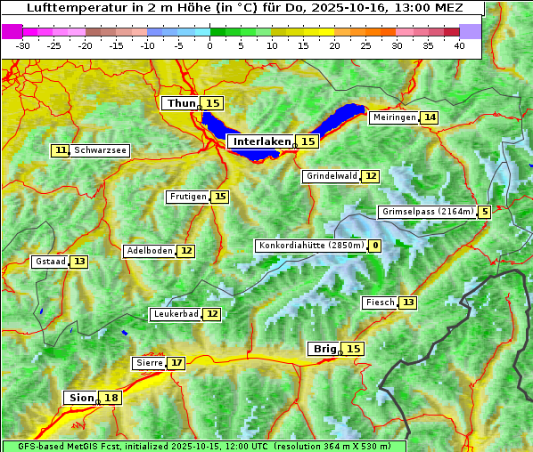 Temperatur, 16. 10. 2025