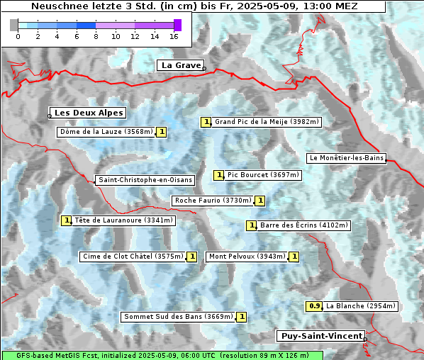 Neuschnee, 9. 5. 2025