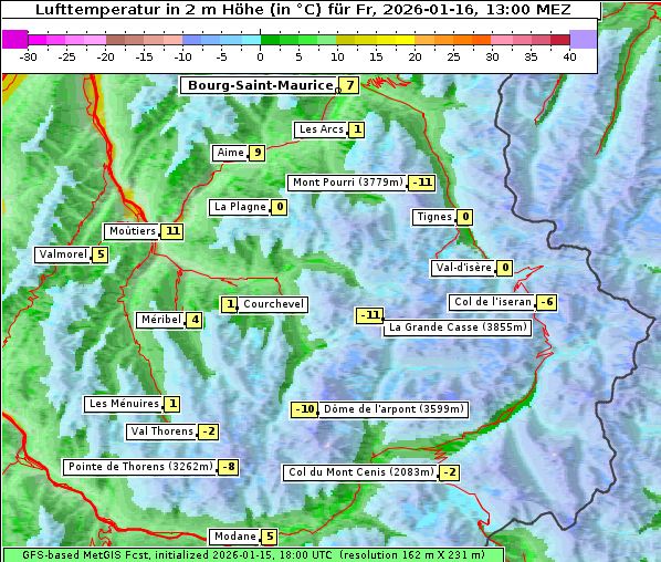 Temperatur, 16. 1. 2026