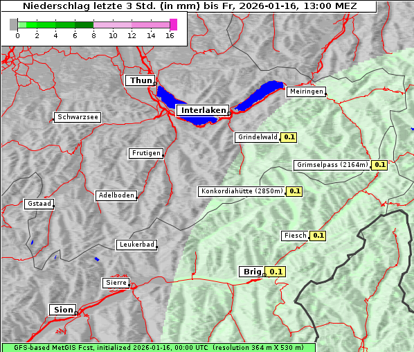 Niederschlag, 16. 1. 2026