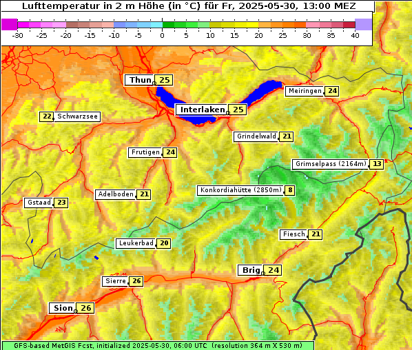 Temperatur, 30. 5. 2025