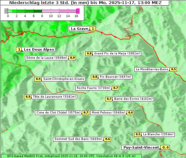 Niederschlag, 17. 11. 2025