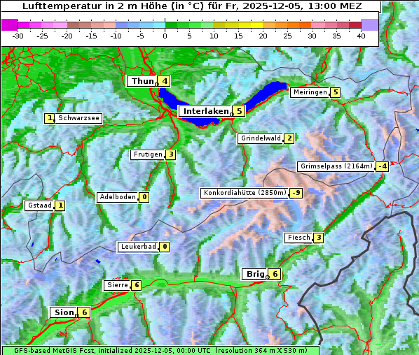 Temperatur, 5. 12. 2025